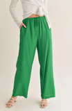 Sage The Label No Envy Wide Leg Pant Kelly Green