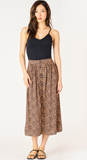 Dex Leopard Button Front Midi Skirt