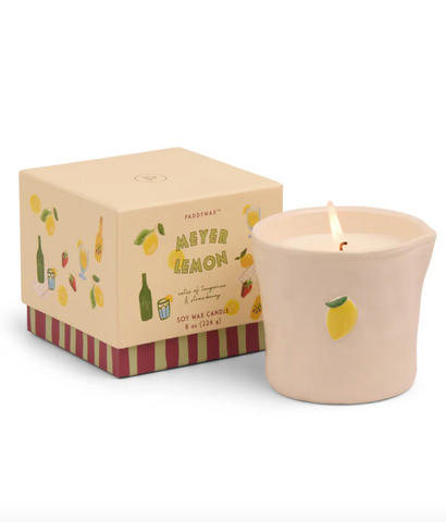 Paddywax Meyer Lemon 8oz Ceramic Candle