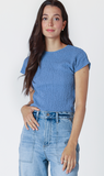 Dex Textured Tee Cool Blue