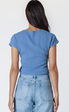 Dex Textured Tee Cool Blue