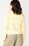 Black Tape Open Stitch Cardigan Lemon