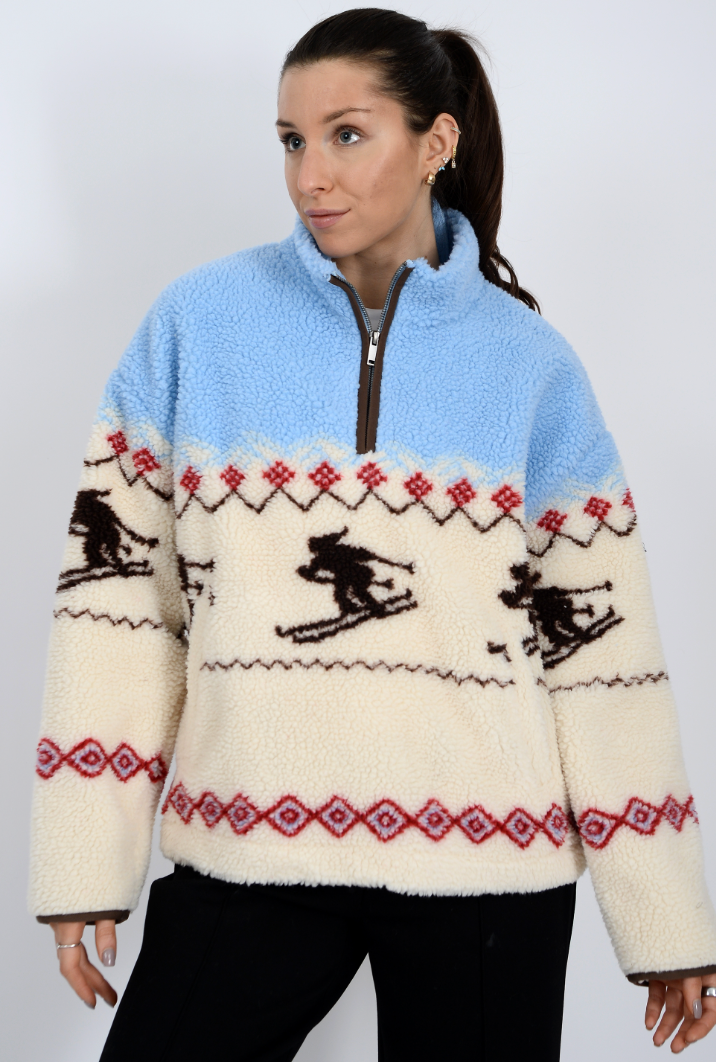 RD Style Alpine Sherpa Zip Jacket Skier