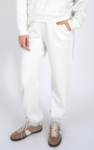 RD Style Josie Soft Knit Jogger Ivory Melange