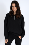 RD Style Seanni Soft Knit Zip Pullover Black
