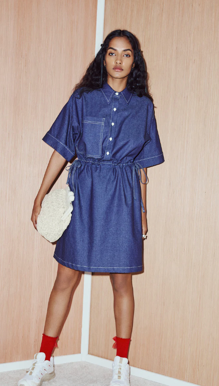 Eve Gravel Phoebe Dress Dark Denim