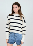 RD Style Sumire Stripe Pullover White & Black