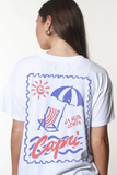 Girl Dangerous Capri Tee White