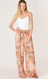 Dex Wide Leg Pants Medallion Floral