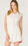 Dex Embroidered Blouse Ecru