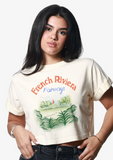 Girl Dangerous French Rivera Cropped Tee Off White