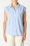 Black Tape Stripe Shirt Blue Chambray