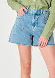 Dex Embroidered Short Med Wash