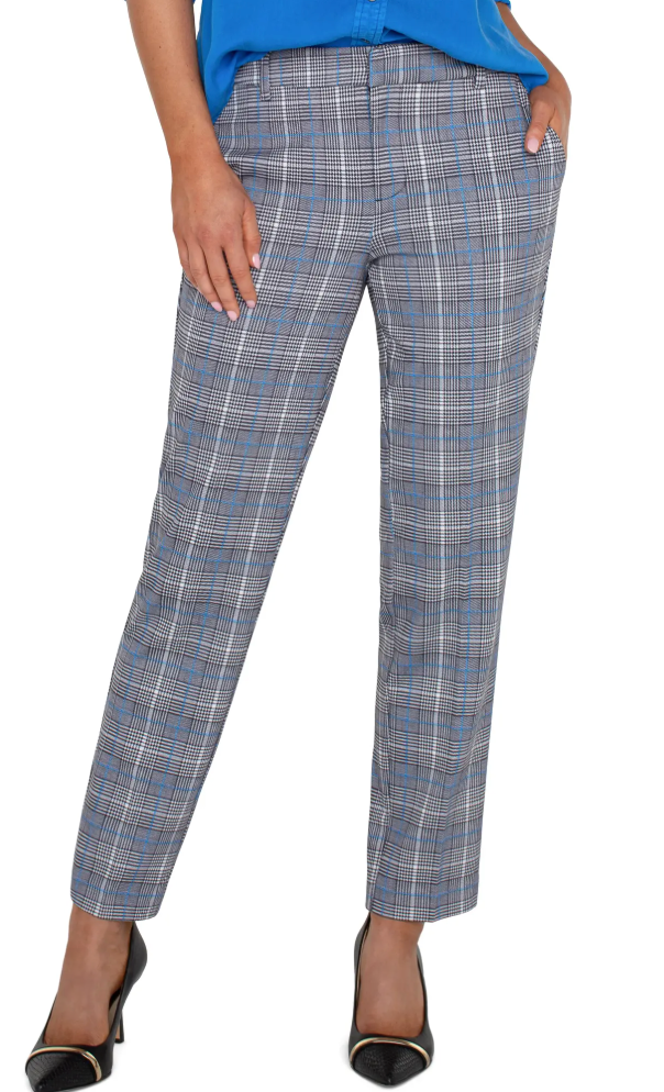 Liverpool Kelsey Trouser Blue Topaz Plaid