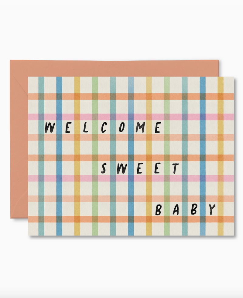 Pretty By Her Plaid Sweet Baby Card