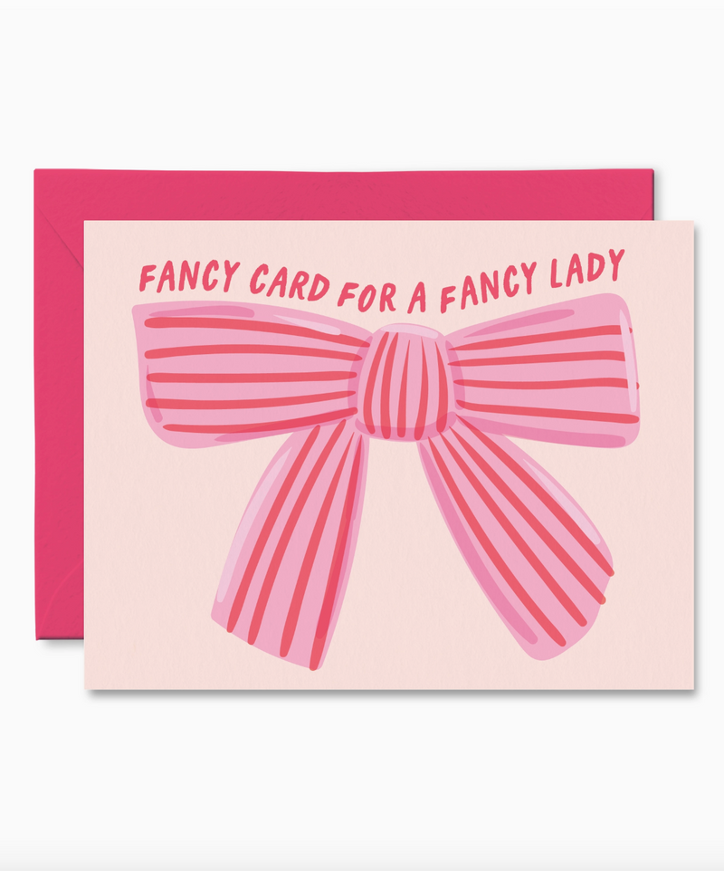 Pretty By Her Fancy Lady Bow Card