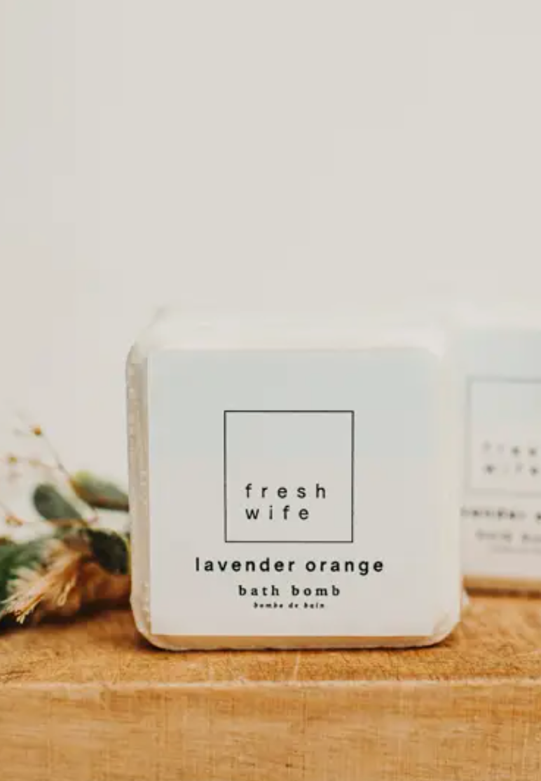 Fresh Wife Soap Co Bath Bomb Lavender Orange