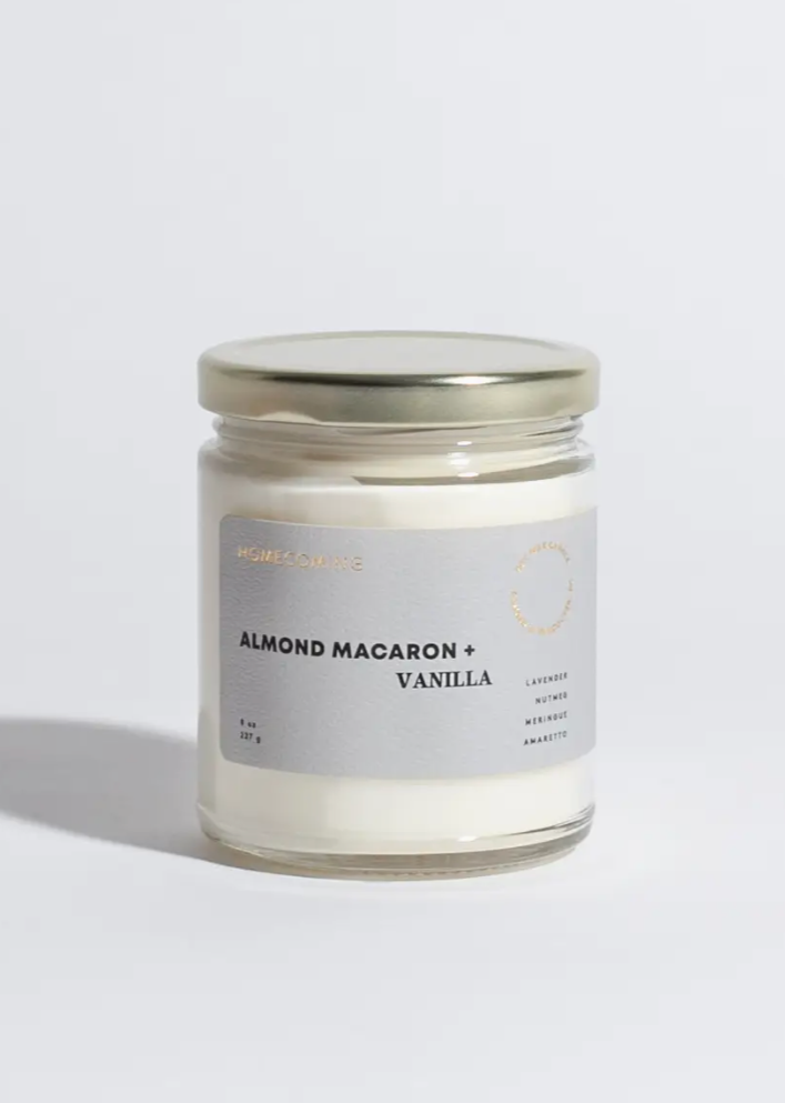 Homecoming Almond Macaron + Vanilla Candle