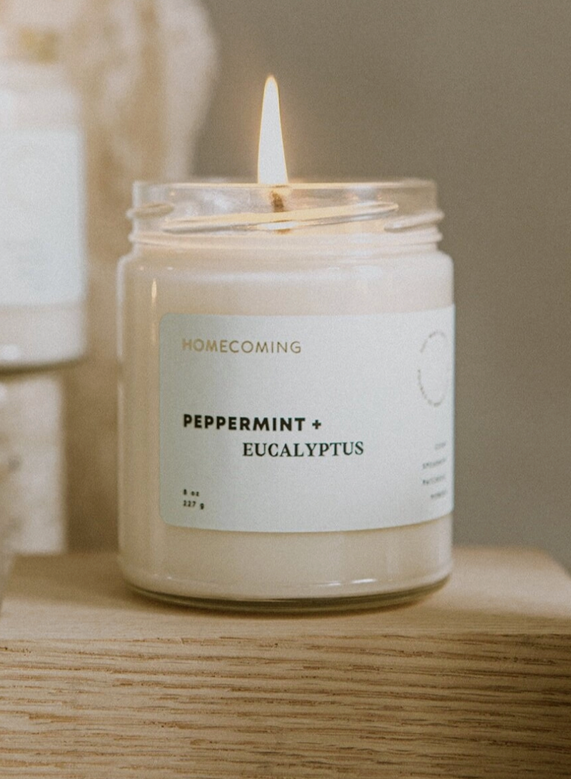 Homecoming Peppermint + Eucalyptus Candle