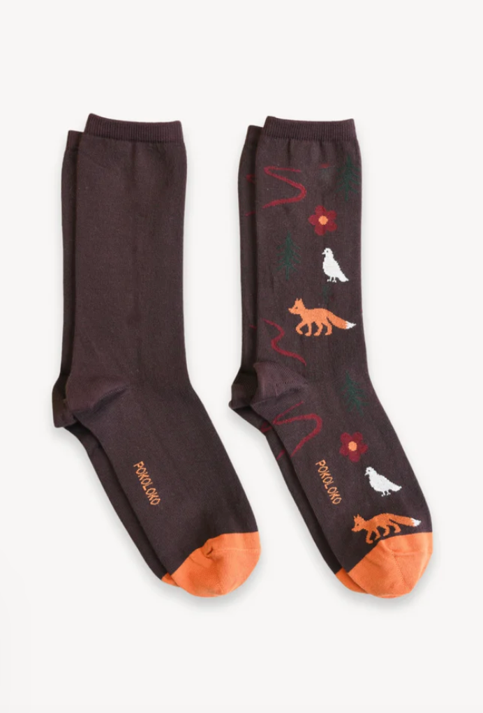 Pokoloko Pima Socks Pack Of 2 Fox & Dove
