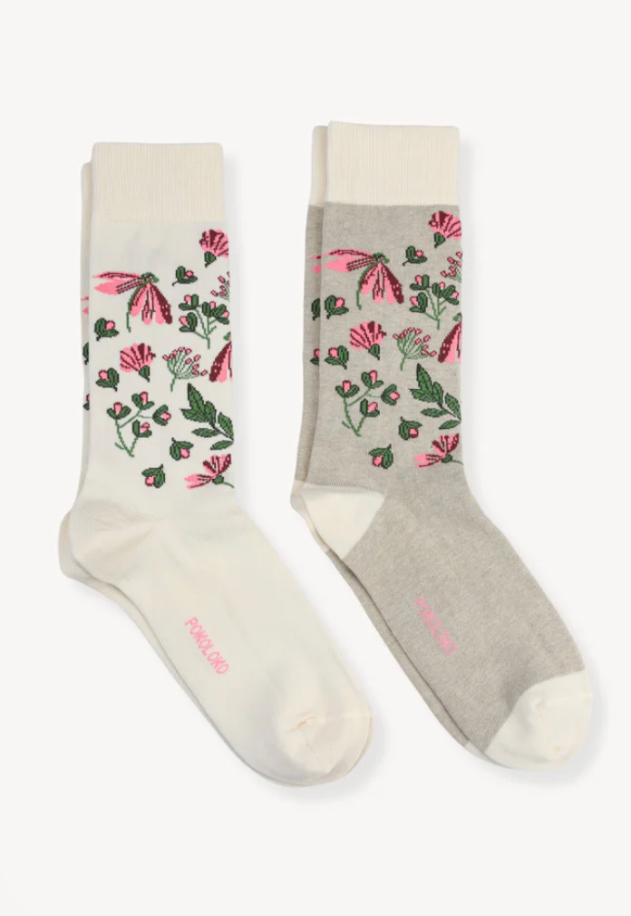Pokoloko Pima Socks Pack Of 2 Wildflower