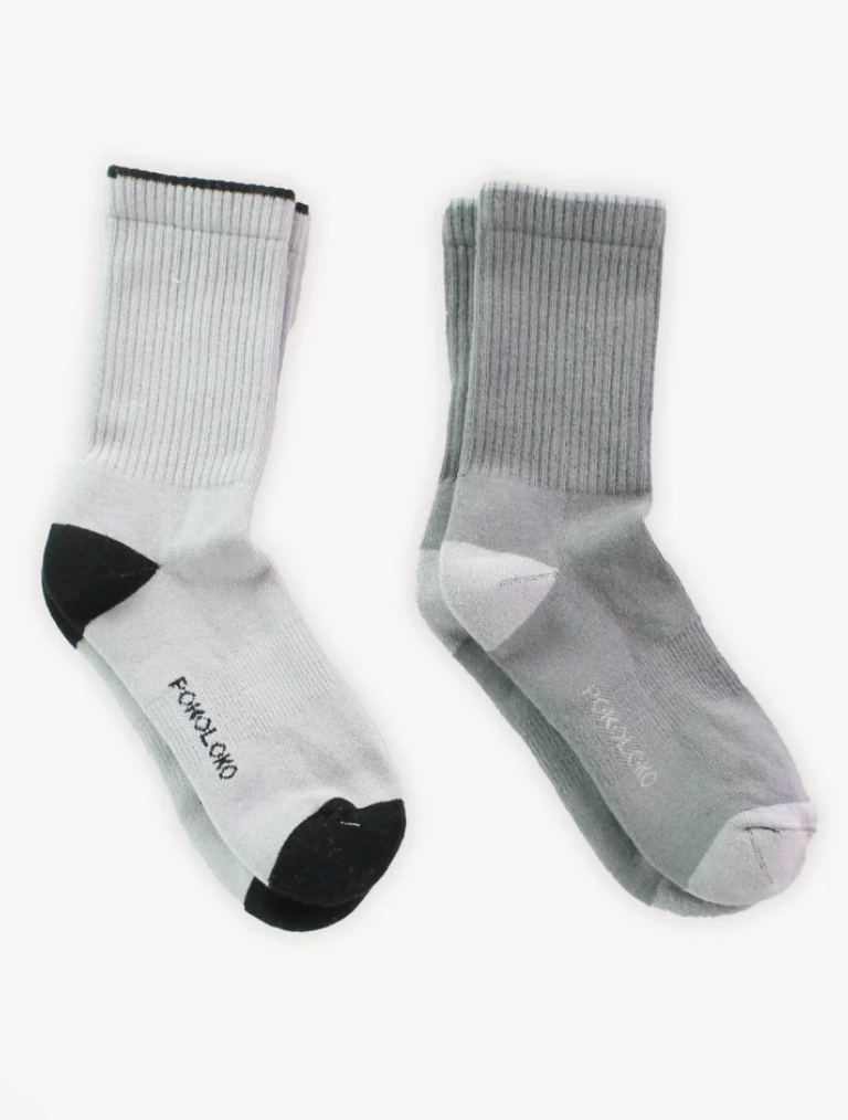 Pokoloko Heel Toe Socks Pack Of 2 Grey