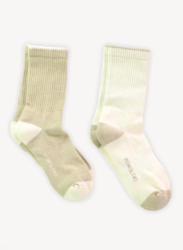 Pokoloko Heel Toe Socks Pack Of 2 Linen