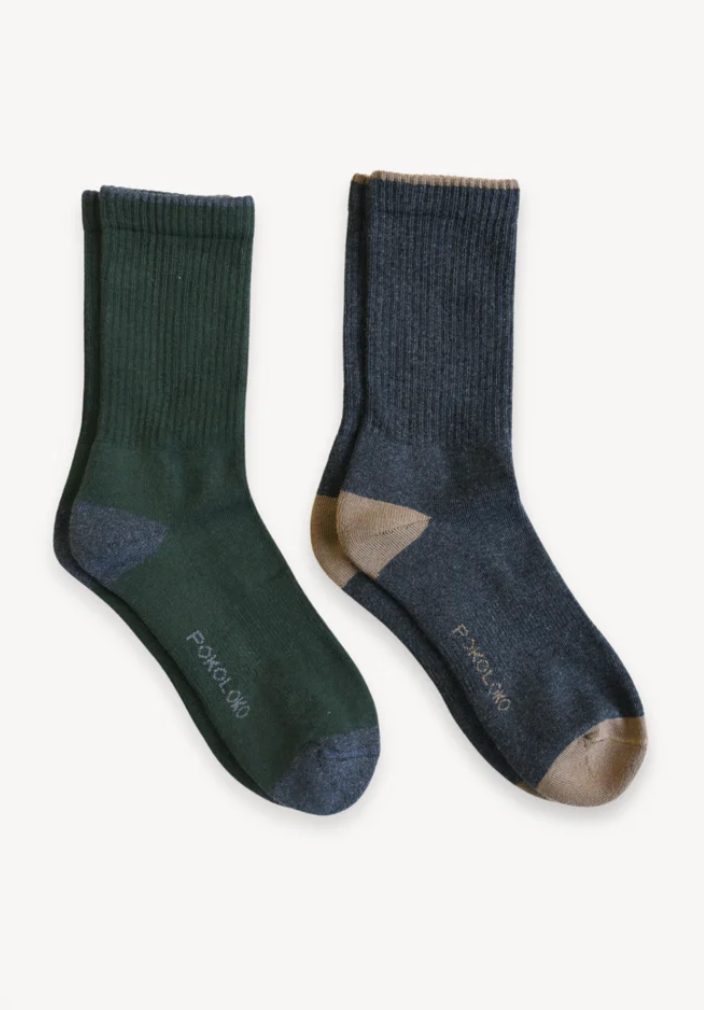 Pokoloko Heel Toe Socks Pack Of 2 Forest