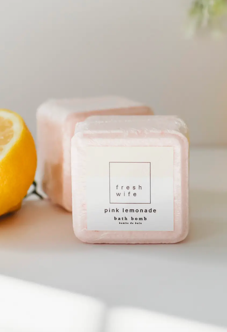 Fresh Wife Soap Co Bath Bomb Pink Lemonade