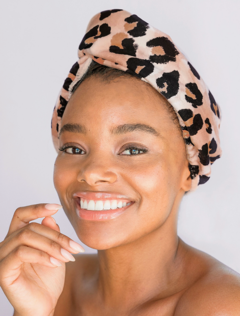 Kitsch Quick Dry Hair Towel Leopard