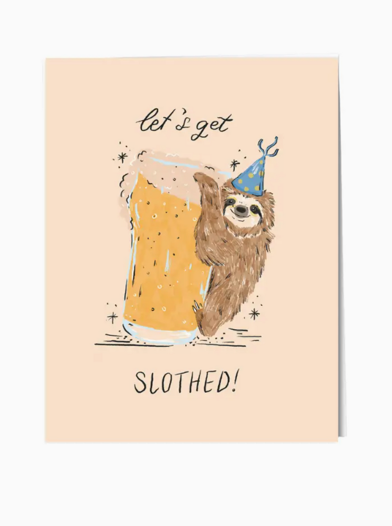 Paper Protege Lets Get Slothed Card