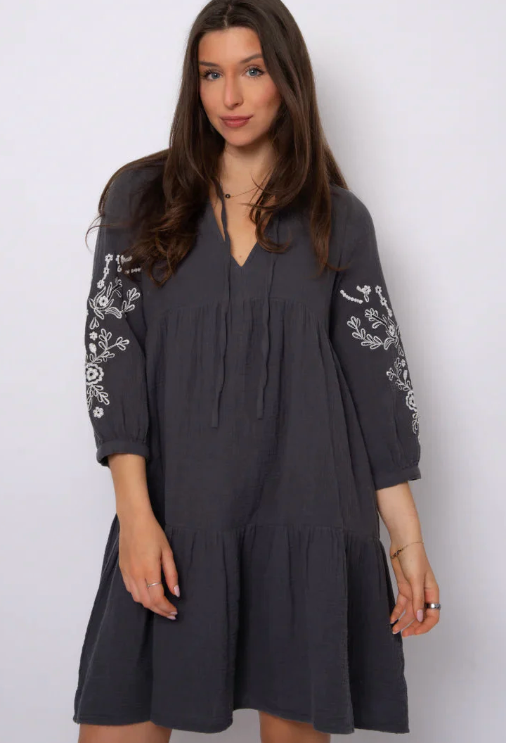 RD Style Rua Cotton Dress Coal