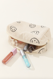 Zenana Cord Smile Cosmetic Bag Ivory