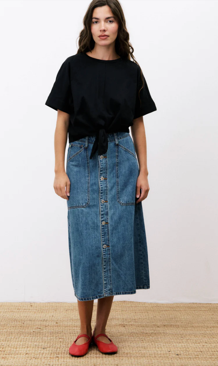 FRNCH Catty Denim Skirt