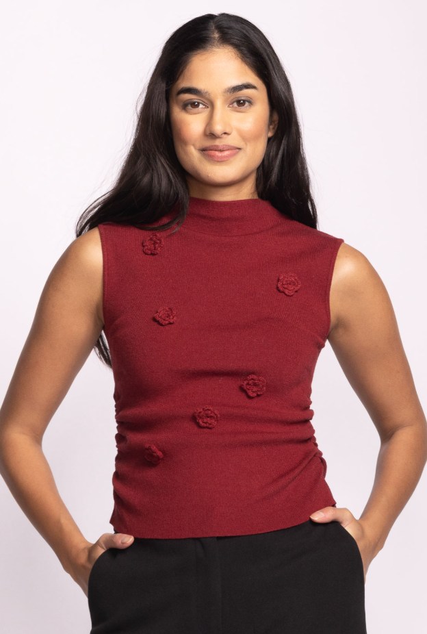 Pink Martini Rossile Sleeveless Pullover In Rust