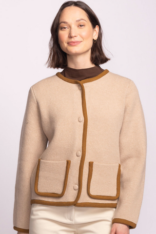 Pink Martini Del Rey Cardigan In Brown