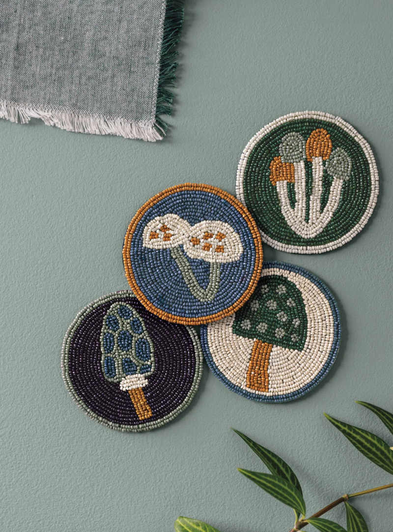 Danica Wildgrove Beaded Coaster Set