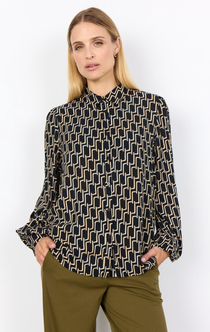 Soyaconcept Varla Blouse Black Combi