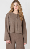 Room 34 Ribbed Cardigan Mocha Heather