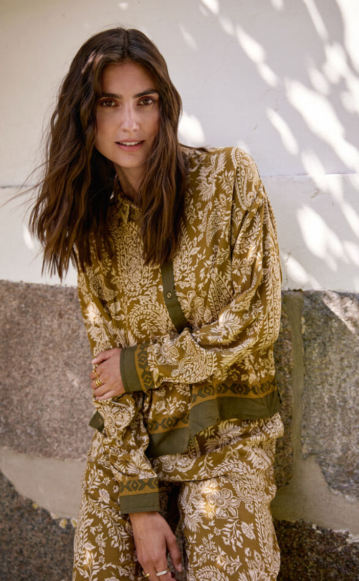 Soyaconcept  Valgerda Blouse In Dark Olive Combi