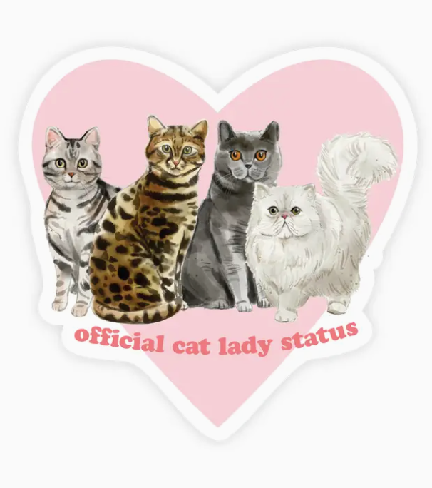 Pretty By Her Official Cat Lady Sticker