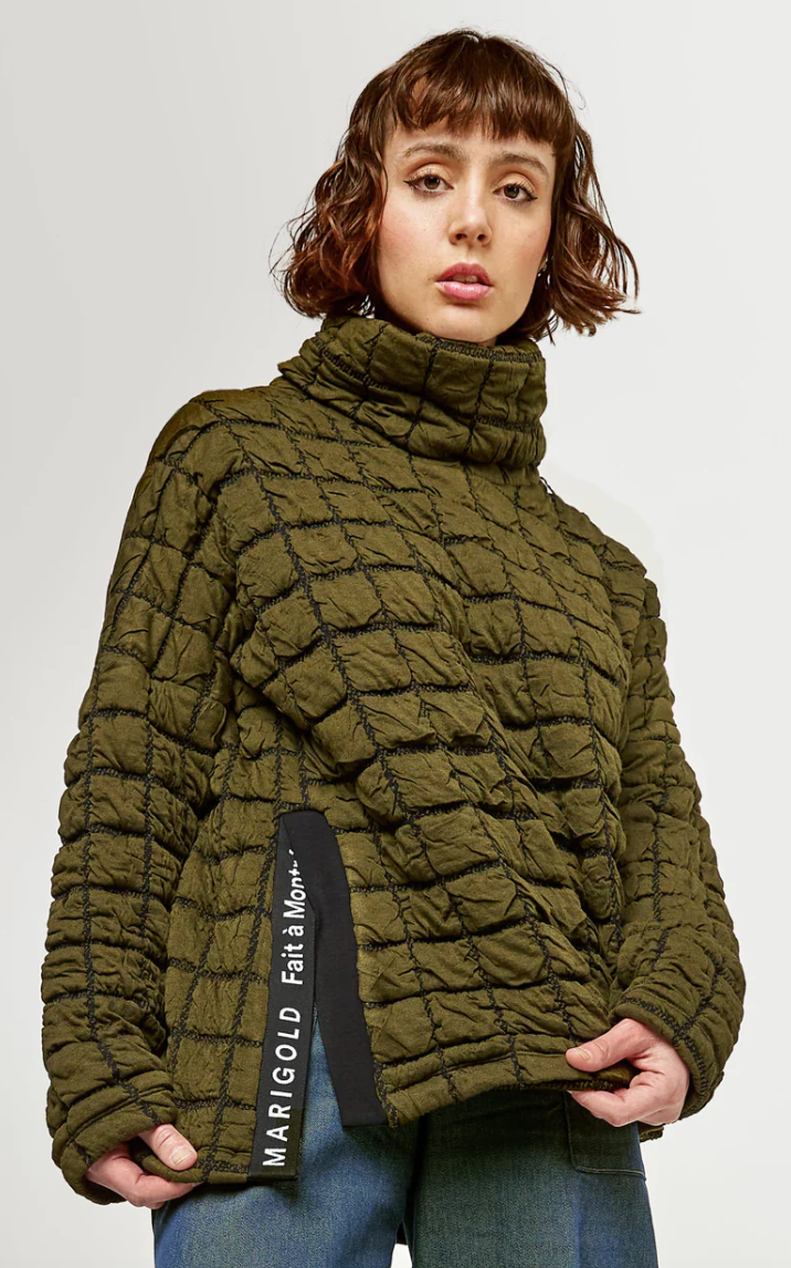 トップス RESISTED YARNDYED WOOLGABARDINE PULLOVER Cable Knit Zip Up Hooded Sweater | Ardene