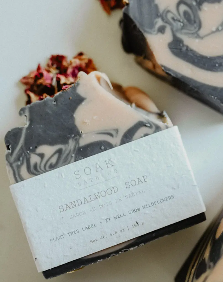 SOAK Bath Sandalwood Soap Bar