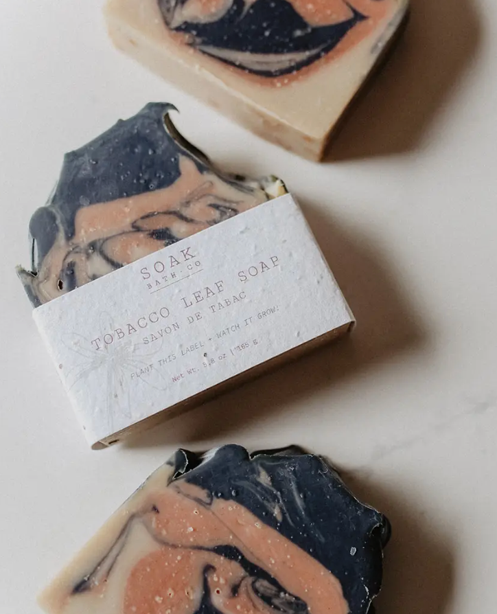SOAK Bath Tobacco Leaf Soap Bar