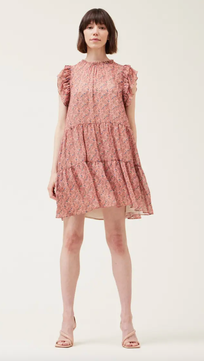 Grade & Gather Taylor Print Dress Azalea