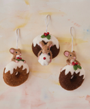 Creative Co Op Mouse Donut Felt Ornament