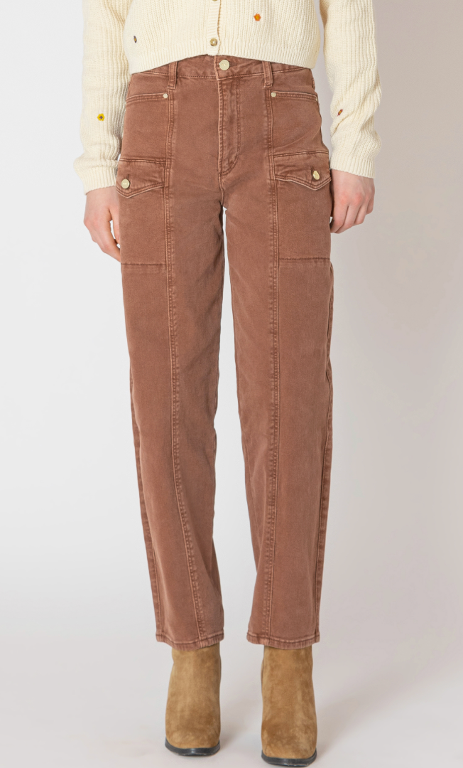 Dex Barrel Leg Pant Brunette