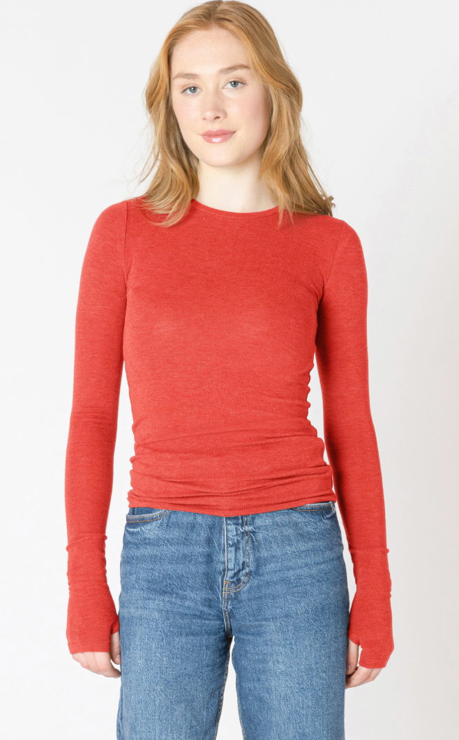 Dex Brushed Crewneck Candy Red