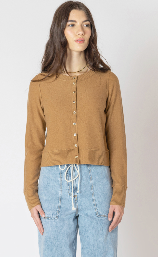 Dex Easy Crew Cardigan Toffee