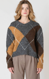 Room 34 Argyle Pullover Neutral
